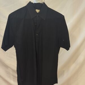 Sonoma Black Casual Button Down Shirt Short Sleeve